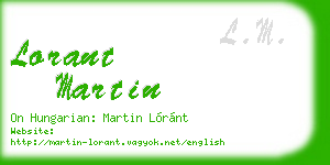 lorant martin business card