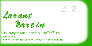 lorant martin business card